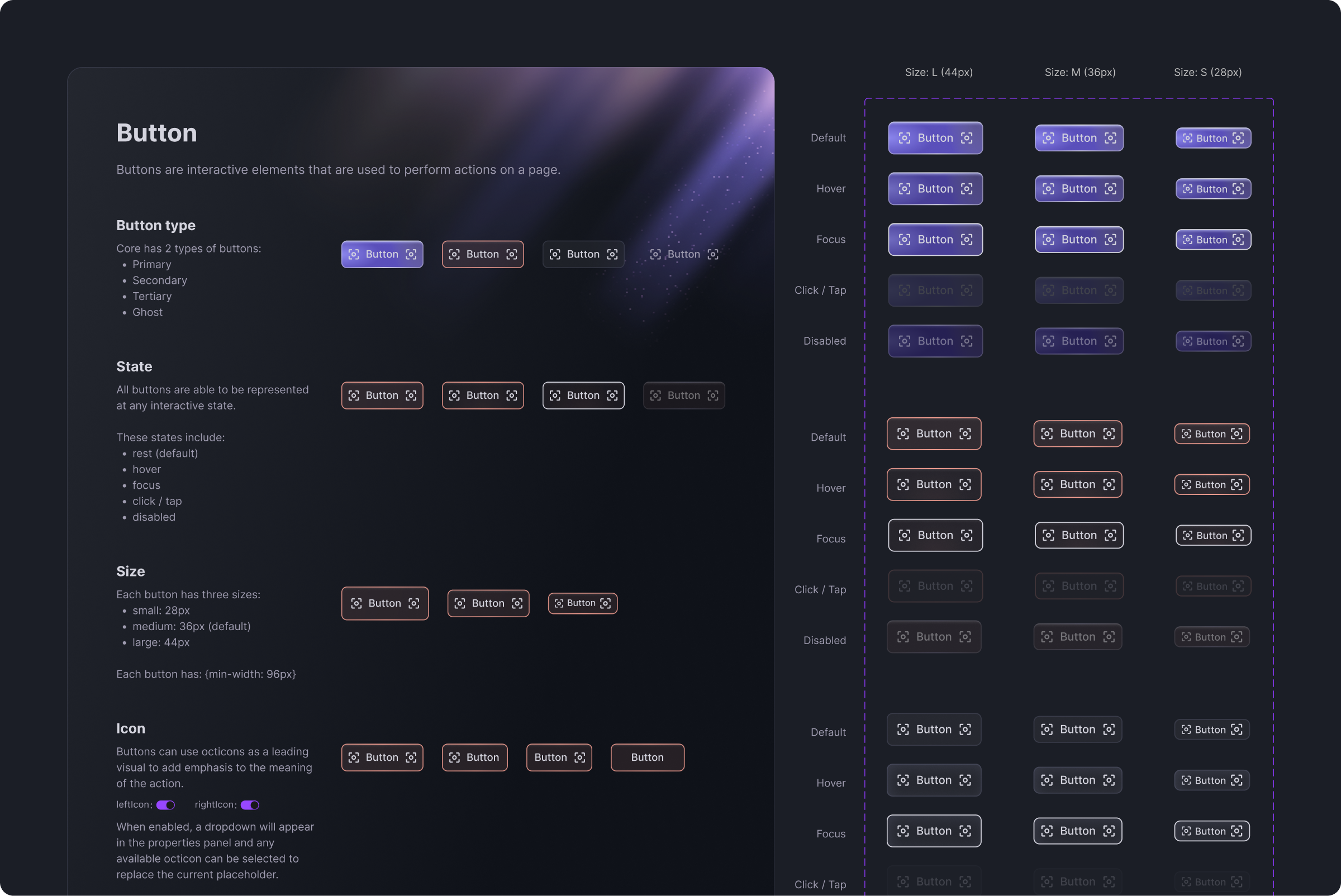 Design-system foundations — token scales and core components